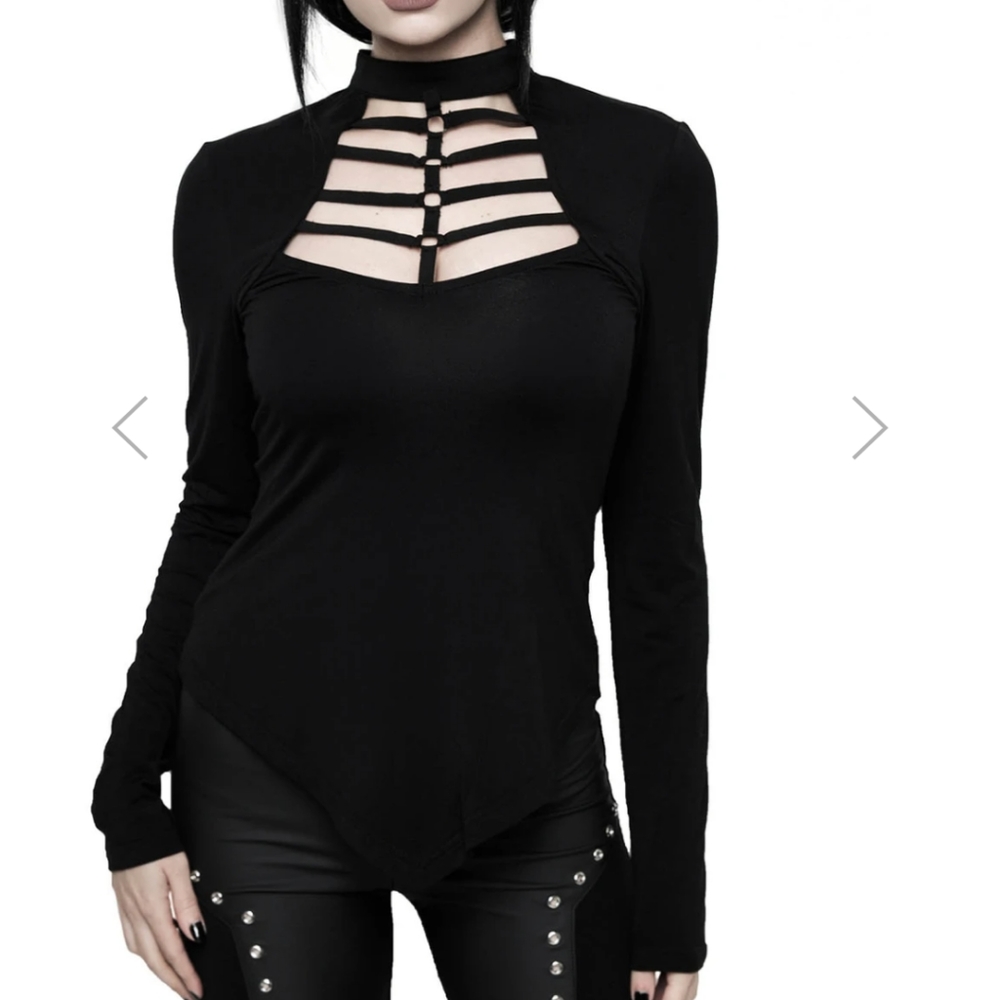 XL Killstar Long Sleeve Spectre Cage Top